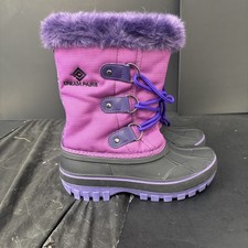 Dream Pairs Purple Faux Fur Lined Winter Snow Boots Unisex Kids Size 1 NWOB