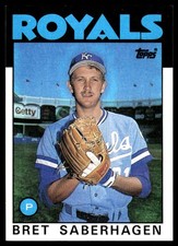Bret Saberhagen 1986 Topps #487 Royals MLB READ FREE SHIPPING AutographDen