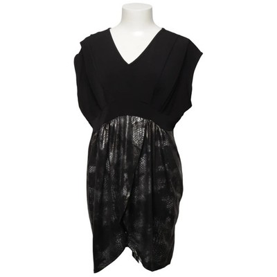 CMD, Kleid, Größe: 42, Schwarz/Silber, Elasthan/Polyester, Schlangenhaut #mPu
