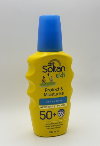Boots Soltan Kids SPF50+ Suncare Spray 200ml 5 Star UVA Water Resistant