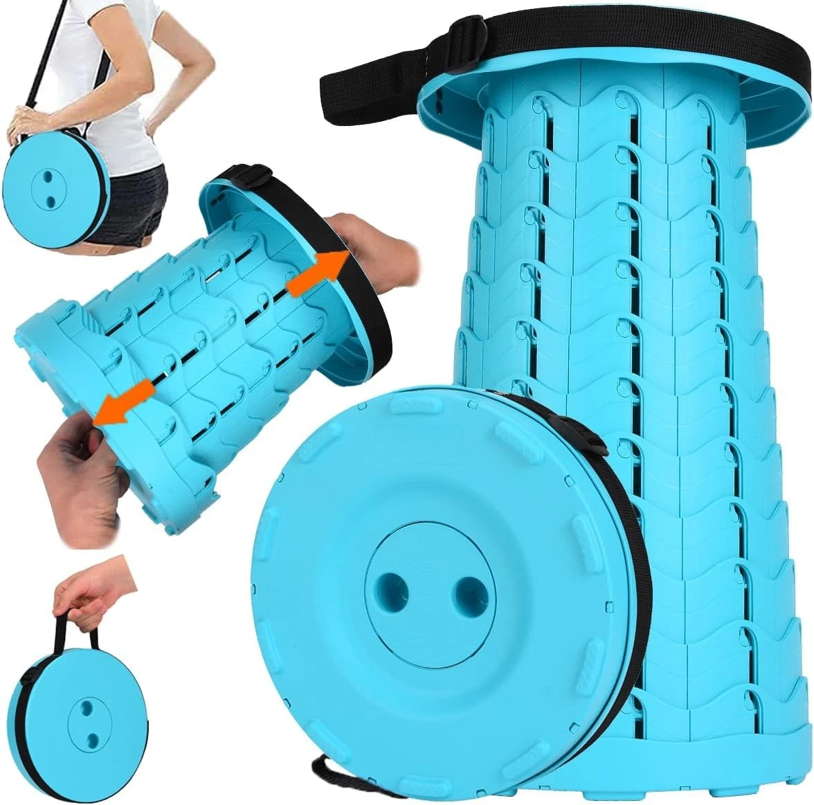 All Sky Blue collapsible camping stool variation