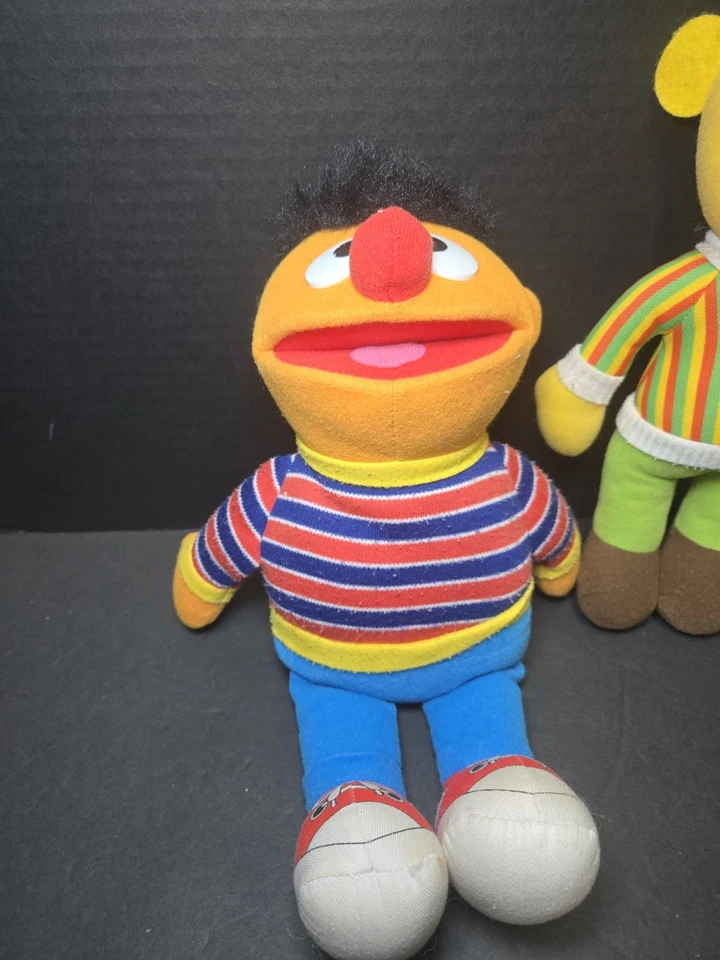 Vintage Hasbro Sesame Street Plush 12”Bert and 9” Ernie Dolls (Lot of 2) - Image 3 of 4