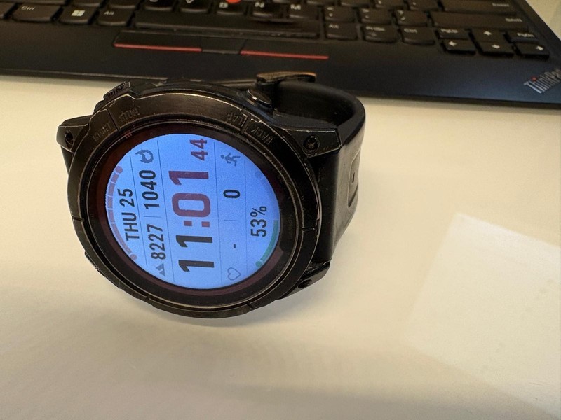 Used Garmin Fenix 7X Sapphire Solar Men's Smartwatch DLC Titanium Black