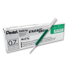Pentel Refill Ink for BL57/BL77 EnerGel Liquid Gel Pen, 0.7mm, Metal Tip, Green