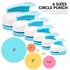 Circle Paper Punch Lever Action Craft Punches for Paper Crafting Scrapbooking