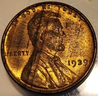 1939 P Lincoln Wheat Penny Cent! Uncirculated! Appears To Be Lamination Error
