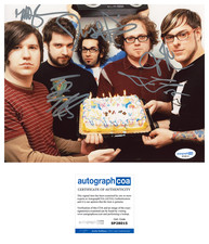 'Motion City Soundtrack' Full Band Signed 8x10 Photo Justin Pierre +4 ACOA