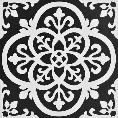 Black Gothic Peel & Stick Floor Tiles, FP2475