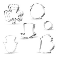 Large St. Patrick  s Day Cookie Cutter set - 8 Piece - Stainless Steel