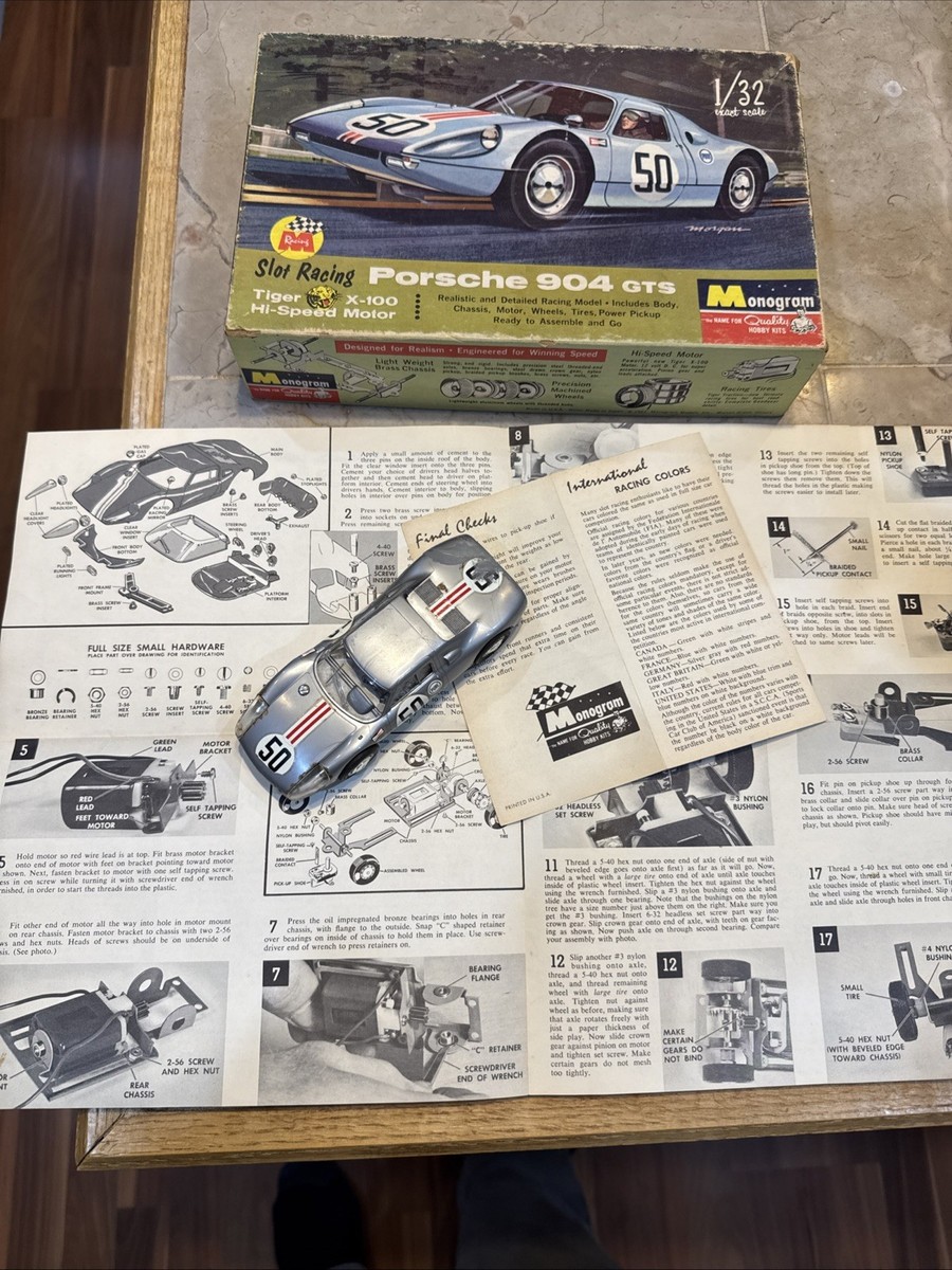 Monogram Porsche 904 GTS (Silver) 1/32 scale slot car with box | eBay