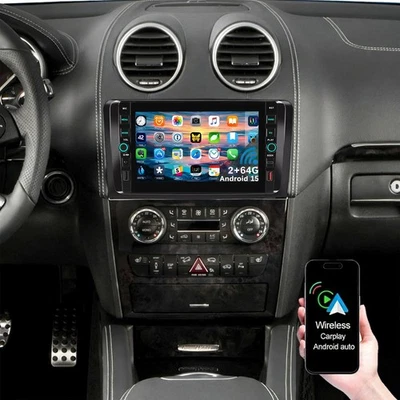 Android15 Autoradio GPS Navi BT Carplay Für Mercedes Benz ML/GL Klasse W164 X164 - Bild 1 von 4