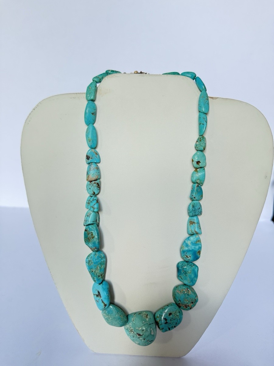 JAY KING DTR Turquoise Nuggets Necklace Mine Finds Collection 19" +3.5" Beautifu