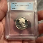 1976-S 25c Proof Washington BiCentennial SILVER Quarter-ICG PR69DCAM-