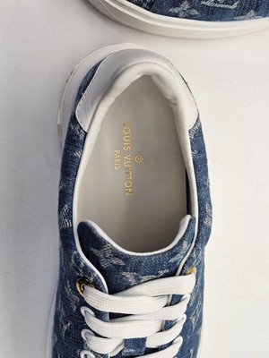 Louis Vuitton Denim Monogram Time Out Sneakers Size 38.5 | eBay