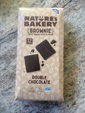 Nature's Bakery Double Chocolate Brownie Bars 12 Count Soft Baked Vegan Snack