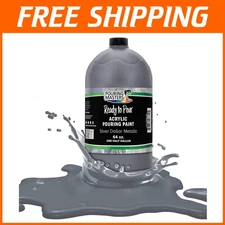 Pouring Masters Silver Dollar Metallic Acrylic Paint - 64 oz