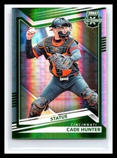 2022 Panini Elite Extra Edition - Cade Hunter #153 Green Status /499 (RC)