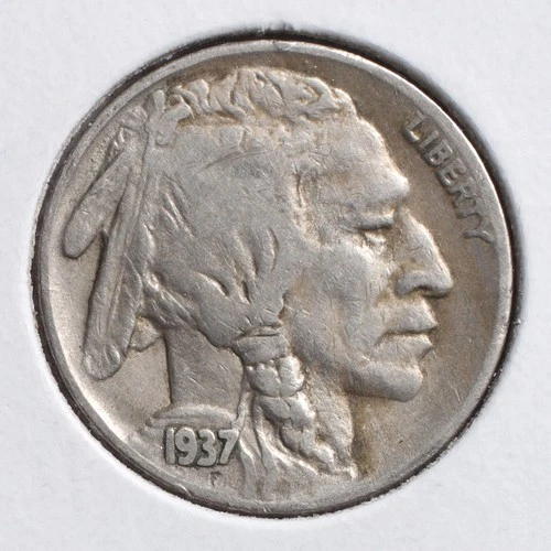 1937-S  5C Buffalo Nickel -  VF -  Very Fine (actual coin pictured)