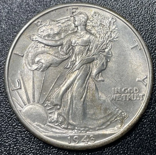 1943-D Walking Liberty Silver Half Dollar 50c Uncirculated