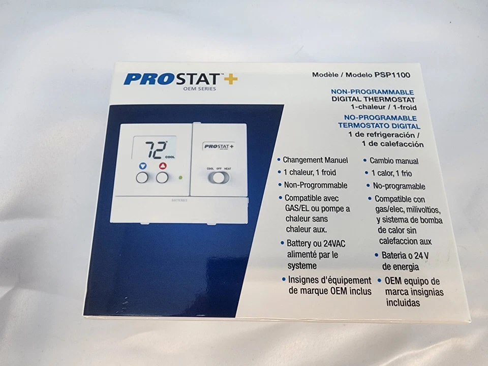 Prostat+ Model PSP2100 Non Programmable Thermostat Digital Heat Pump - Image 4 of 4