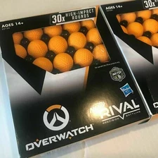 NERF Rival Ammo Overwatch Balls 2 Boxes 30x High Impact 60 Rounds Refill