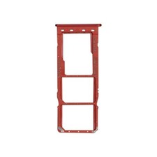 SIM microSD Card Tray Dual for Samsung Galaxy A10 Red Cell Phone Repair Part