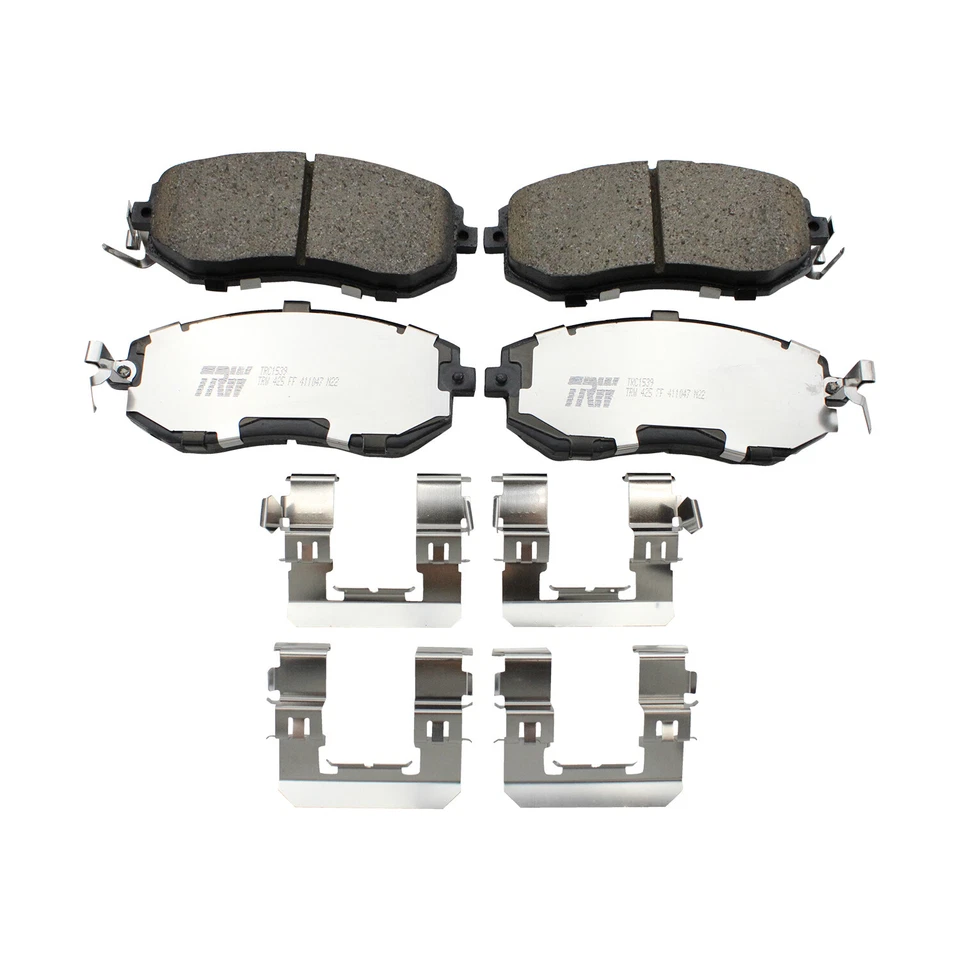 Juego de pastillas de freno delanteras de cerámica TRW Pro con herrajes para Scion FR-S 2,0 L 2013-2016 Foto 2 de 4