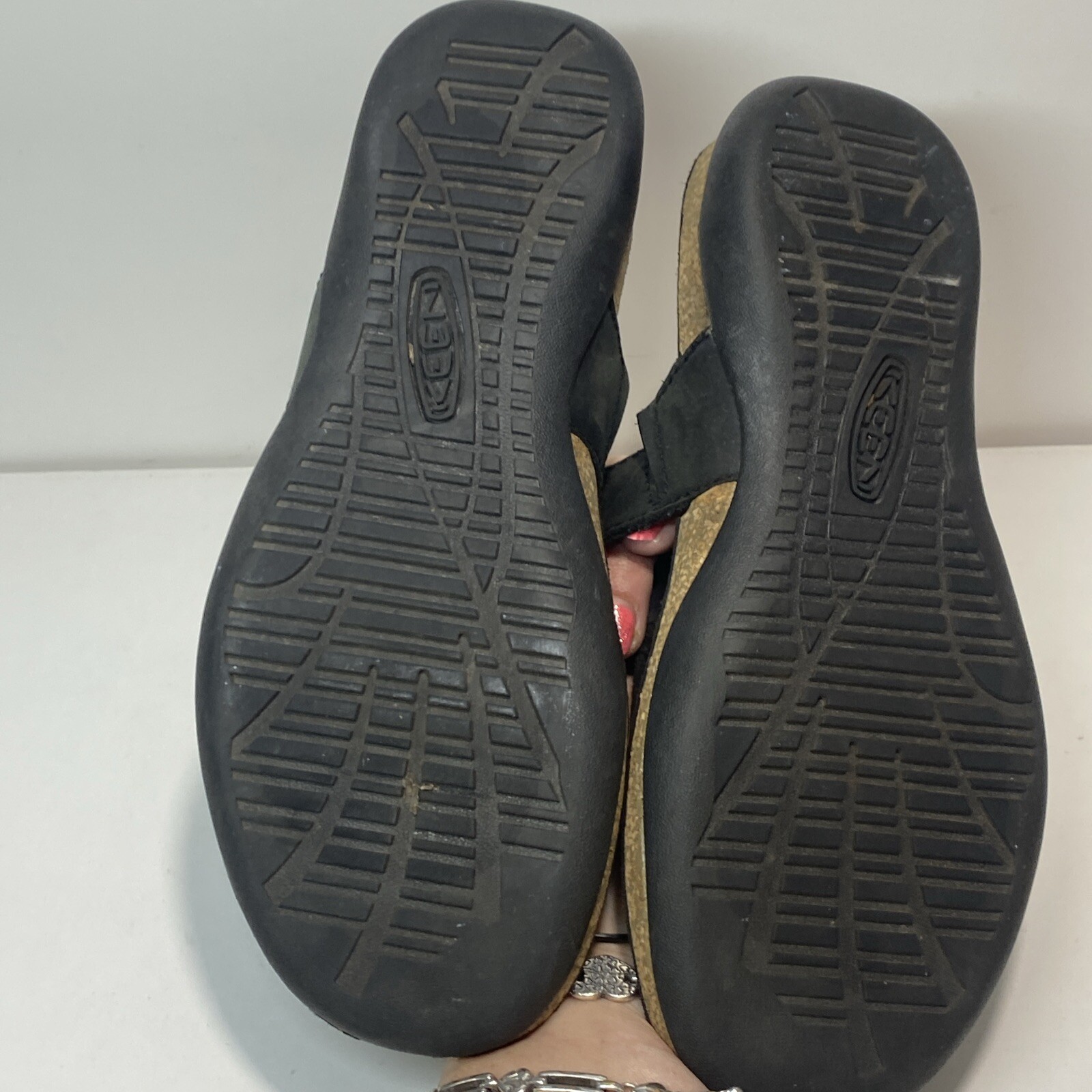 Sandali KEEN Cush Dauntless donna neri in pelle comodi tanga EU 36 US 6