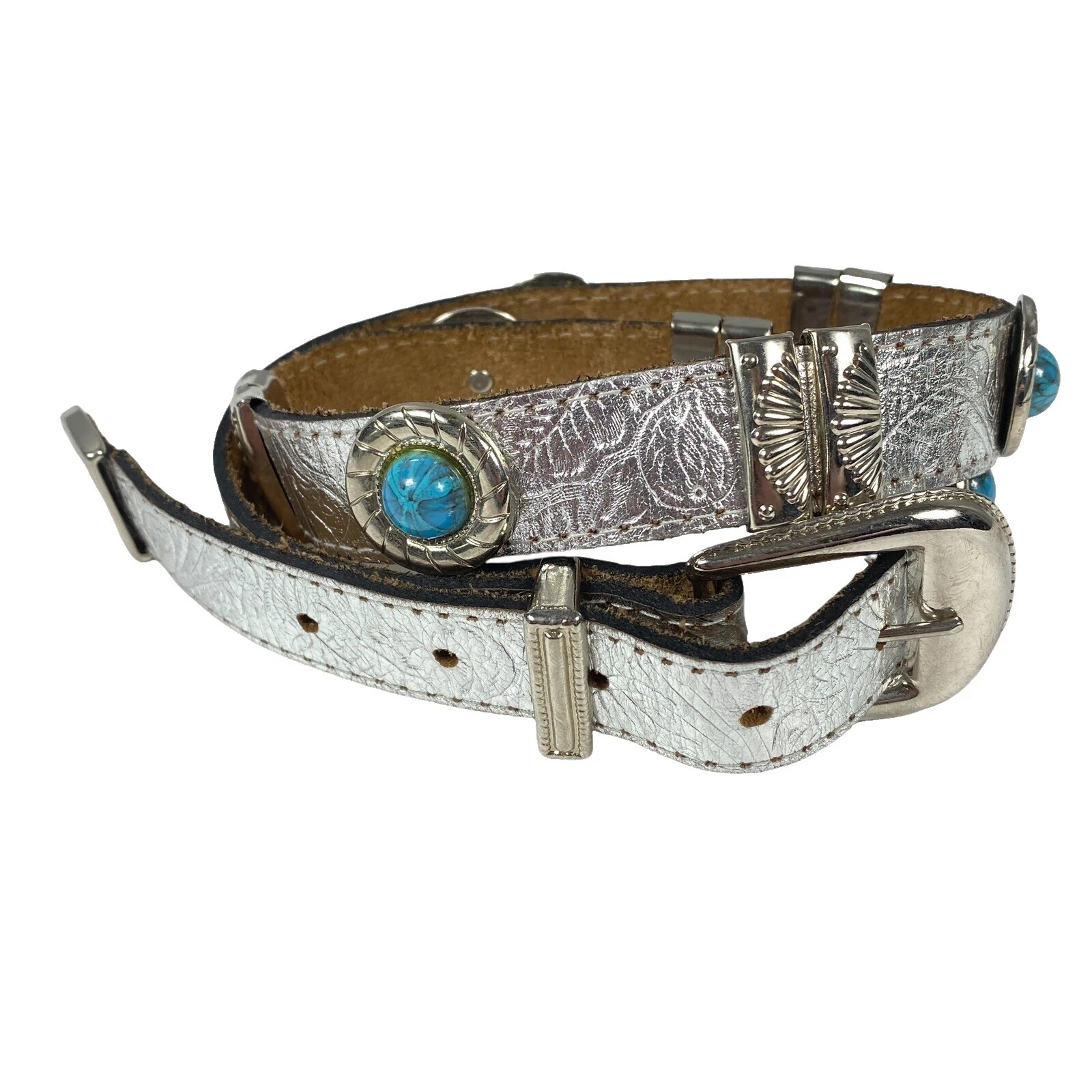 Cinturones de cuero de discoteca 1980s Vintage