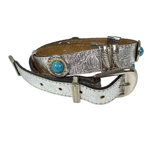 Vintage 1980s Alexis Kirk Huge Silver Statement Tie Belt  display picture 2