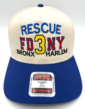 FDNY RESCUE CO 3 Cap Hat Snapback Custom Embroidery Fire Department New York