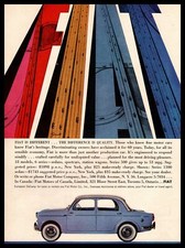 1960 Fiat 4-door Sedan Series 6 Series 500 Series 1100 Model Full Color Print Ad 1960 Fiat 4-door Sedan Series 6 Series 500 Series 1100 Model Full Color Print Ad