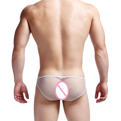 Gay Mens Sexy See Through Briefs Underwear Mesh Shorts Transparent Boxer✅Panties - Picture 7 of 48