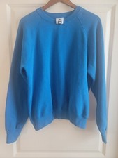 Vintage Lee Midweight Blue Blank Sweatshirt Size XL Made in the USA