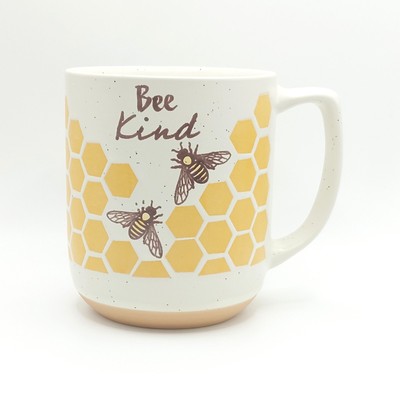 Bee Kind Coffee Tea Mug Cup 17 Oz Ceramic Beige By Spectrum Designz 