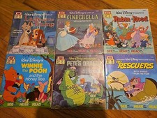 Vintage 70s 80s Disney Read Along Book Lot - No Tape Cassettes