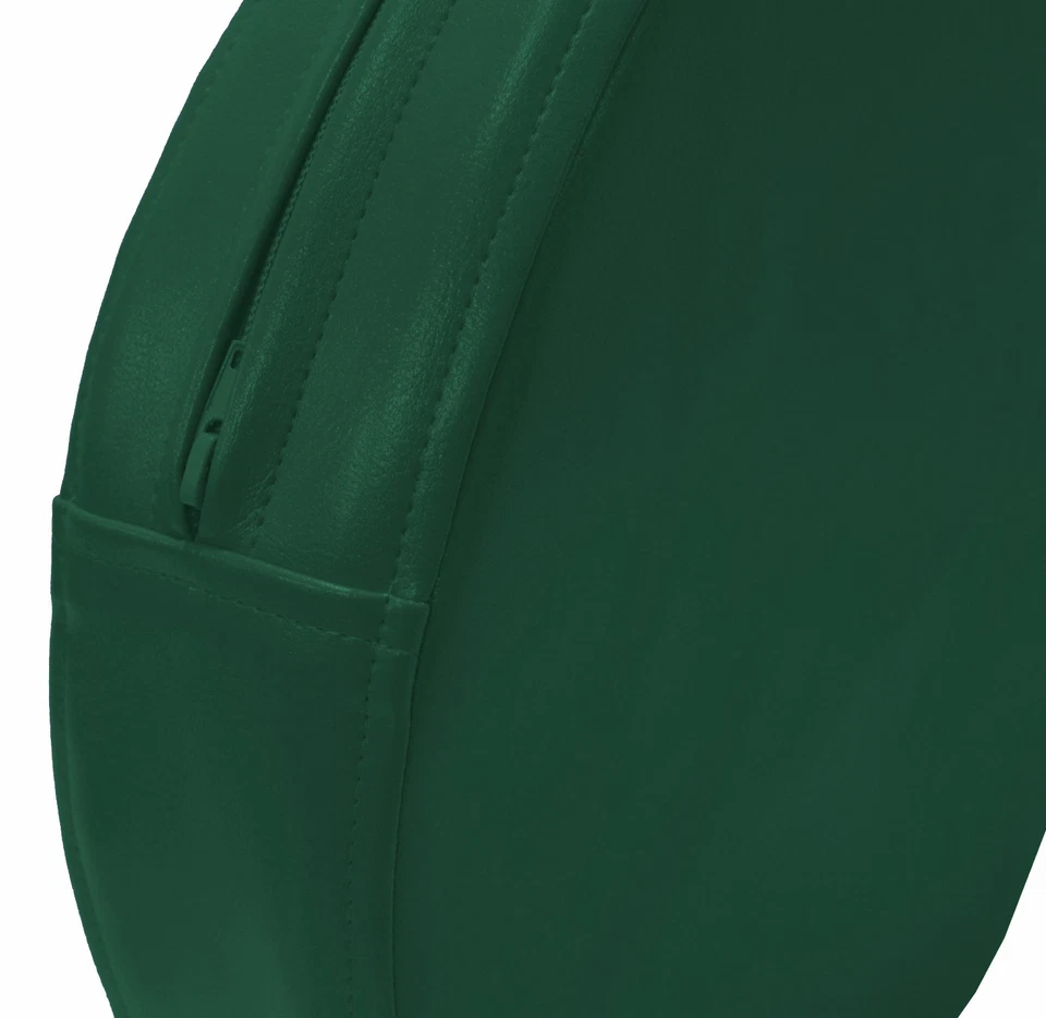 Pe209r Green Thick Faux Leather Sheep 3D Round Seat Cushion Cover Custom Size - Image 2 of 4