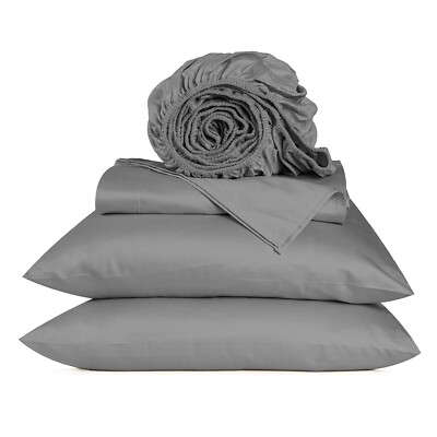 URBANHUT 800 Thread Count Egyptian Cotton Sheets Twin size, Dark Grey