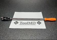 Snap-on Tools NEW ORANGE 3/8" Drive Hard Extra-Long Flex Head Ratchet FHLLFD80