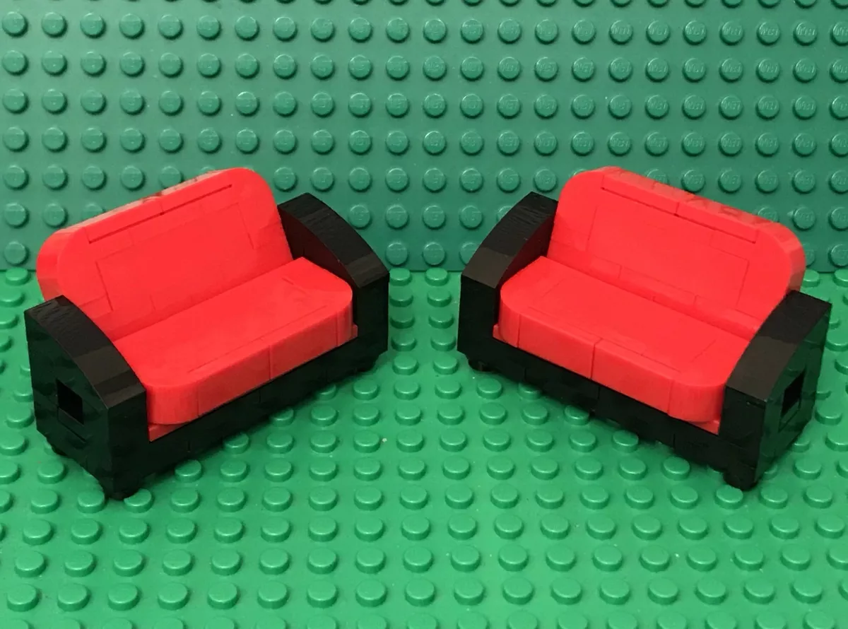 Lego 2 City Sofa Couch Recliner Convertible Friends Mini Figure Home Furniture