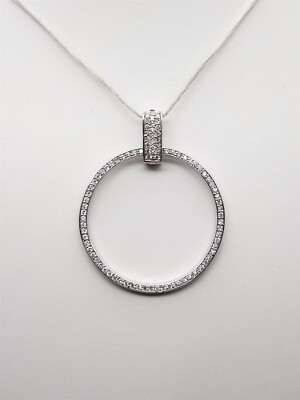 EFFY Signed $4650 VS G Diamond HALO CIRCLE 14k White