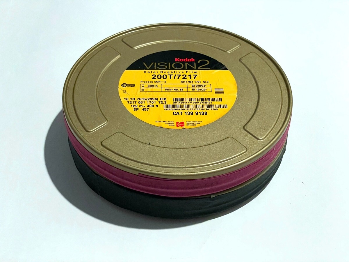 Kodak Vision2 200T #7217 16mm 2 cans 650 ft. Rare Vintage Expired