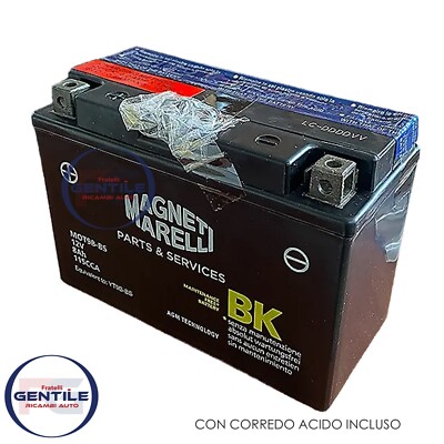 Marelli 12V 8Ah YT9B-BS Replacement Battery For Yamaha T-Max 500 (2001-2003) - Sealed Acid, Ready To Use 4 thumbnail image