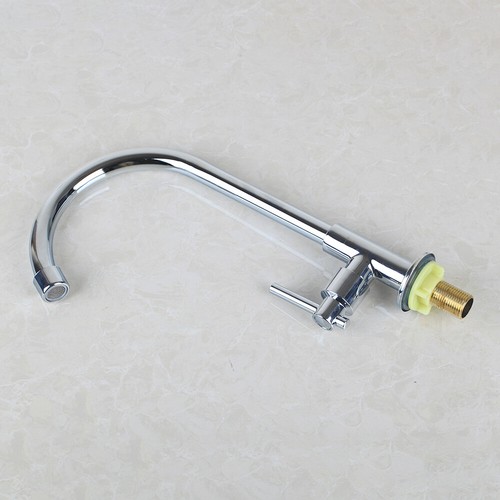 Kitchen Sink Taps 360°Swivel Spout Brushed Nickel Single Hole Basin Mixer Faucet - Picture 4 of 6