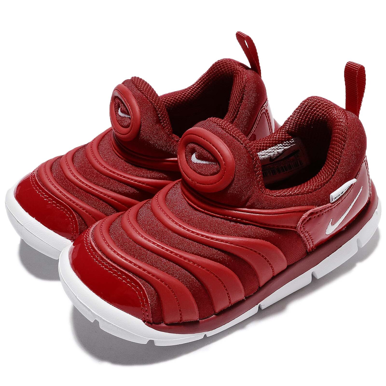 Nike Dynamo Free TD Red White Toddler Infant Baby Slip On Shoes 343938-621