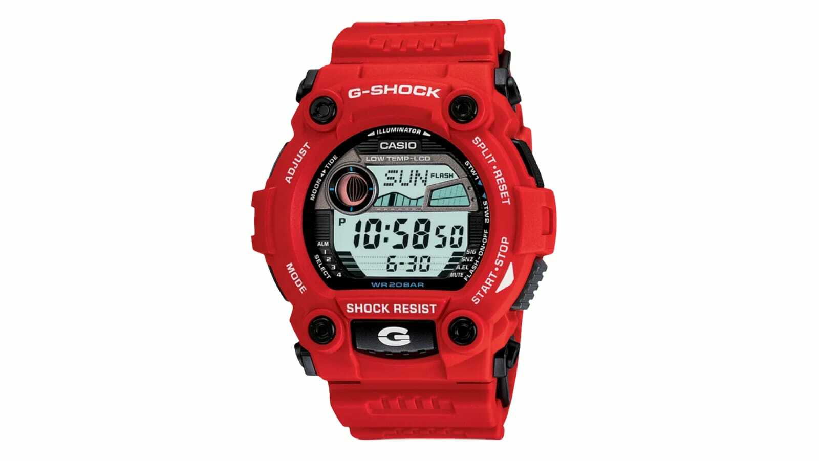 operation shampoo bestøver Genuine Casio G-Shock G-Rescue G-7900A red resin watch band &amp; bezel  &amp; screws | eBay