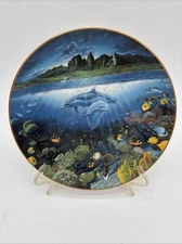 Danbury Mint A Discovery Off Anahola Underwater Paradise Collector Plate&Holder