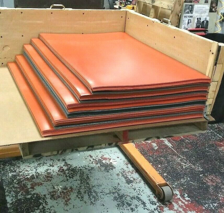 Red High-Temp Silicone Rubber Sheet - 1/8" Thick, 12" X 12", 60A Durometer (Medium Hardness)