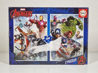 Educa Marvel Avengers Puzzle 2 x 500 Teile Puzzle Hulk Ironman 177994 NEU B-WARE