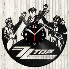 ZZ Top Music Vinyl Record Wall Clock Decor Handmade 1920